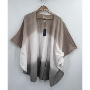 Universal Thread Beige Ombré Slubbed Cotton Circular Swim Cover OS NWT